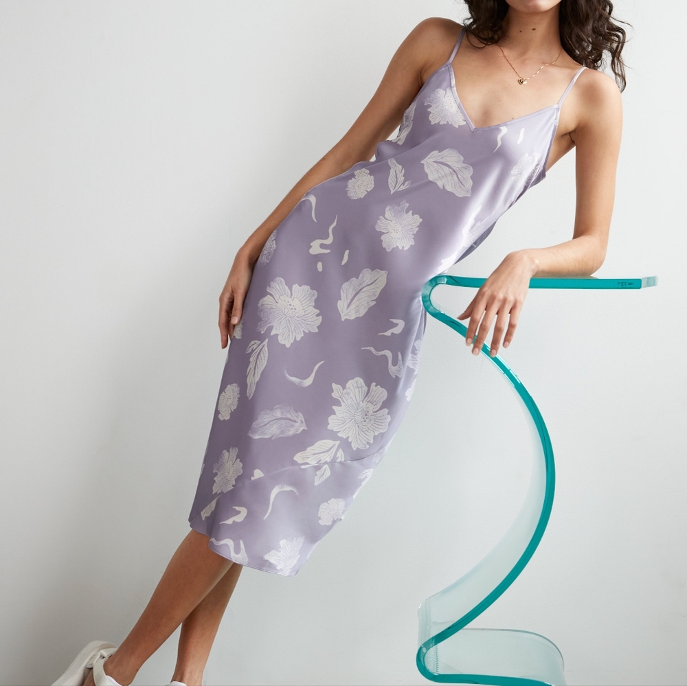 Wilfred printed slip dress